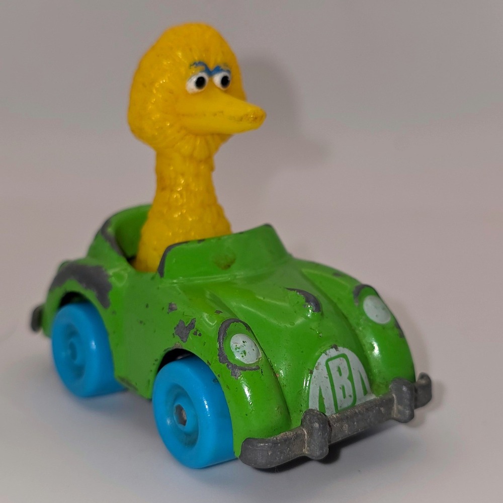 Playskool Big Bird Diecast Car OS Green Fair 1983 Muppets Inc Vintage Toy